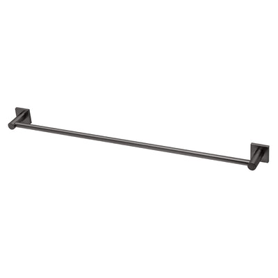 Phoenix Radii Single Towel Rail 800mm Square Plate Brushed Carbon
