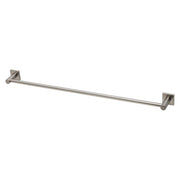 Phoenix Radii Single Towel Rail 800mm Square Plate Brushed Nickel