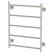 Phoenix Radii Heated Towel Ladder 550 x 740mm Sqaure Plate Brushed Nickel