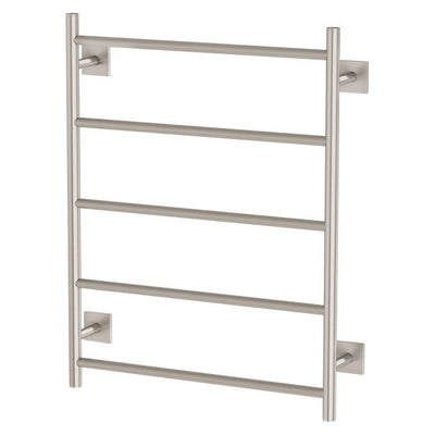 Phoenix Radii Heated Towel Ladder 550 x 740mm Sqaure Plate Brushed Nickel