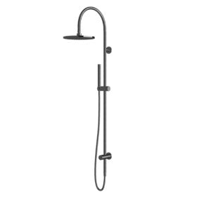 Sussex Felix Twin Rail Shower Brushed Smoke Gunmetal