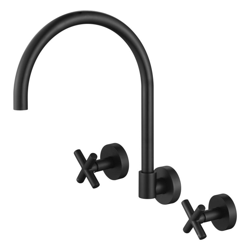 Modern National Ryker Wall Sink Set 1/4 Turn - Matte Black