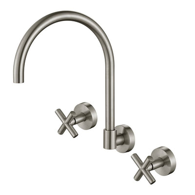 Modern National Ryker Wall Sink Set 1/4 Turn - Brushed Nickel