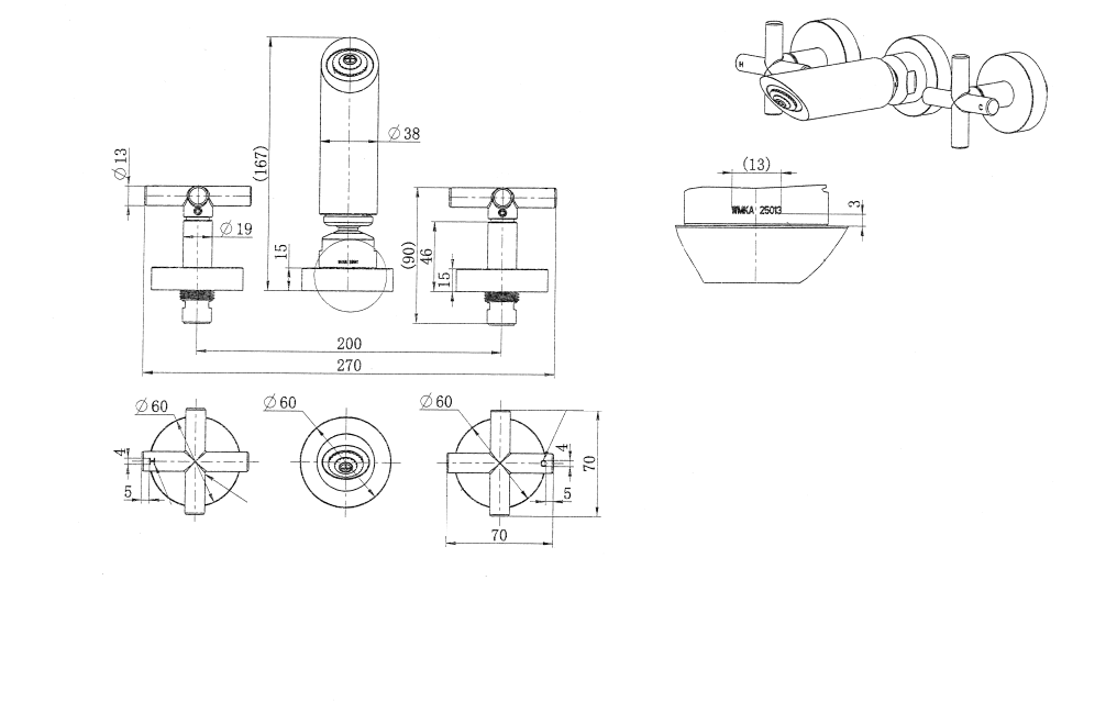 Modern National Ryker Shower Set 1/4 Turn