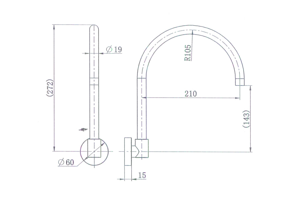 Modern National Ryker Bath Spout