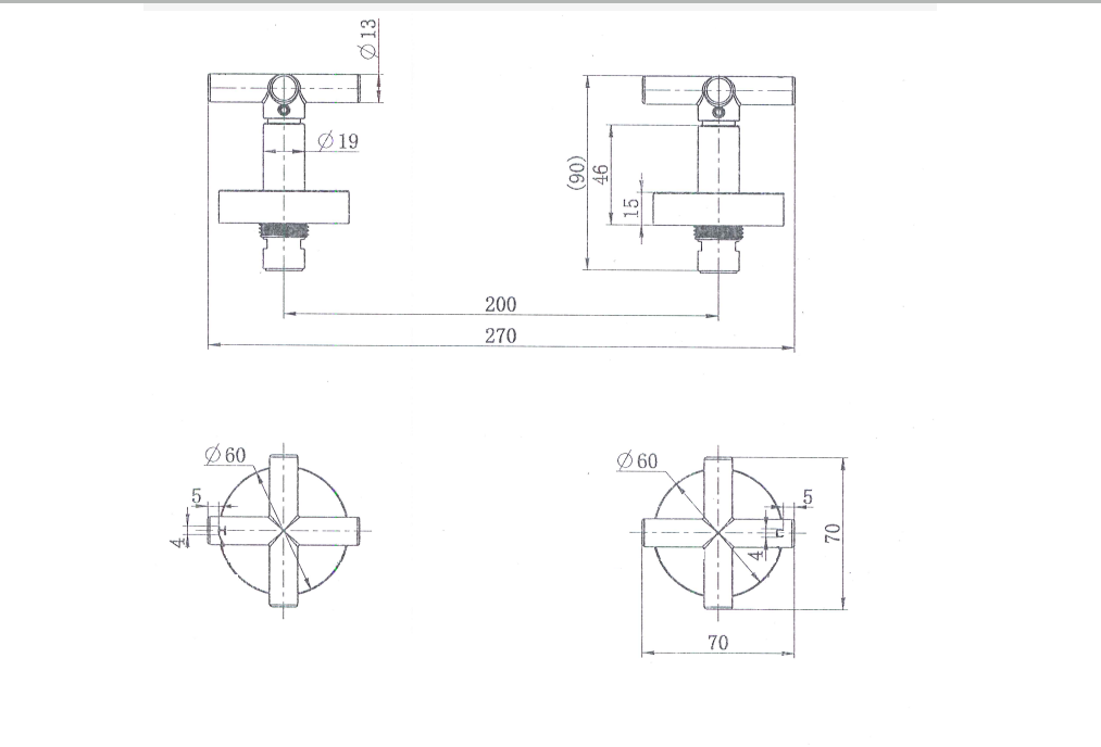 Modern National Ryker Wall Stop Assemblies 1/4 Turn