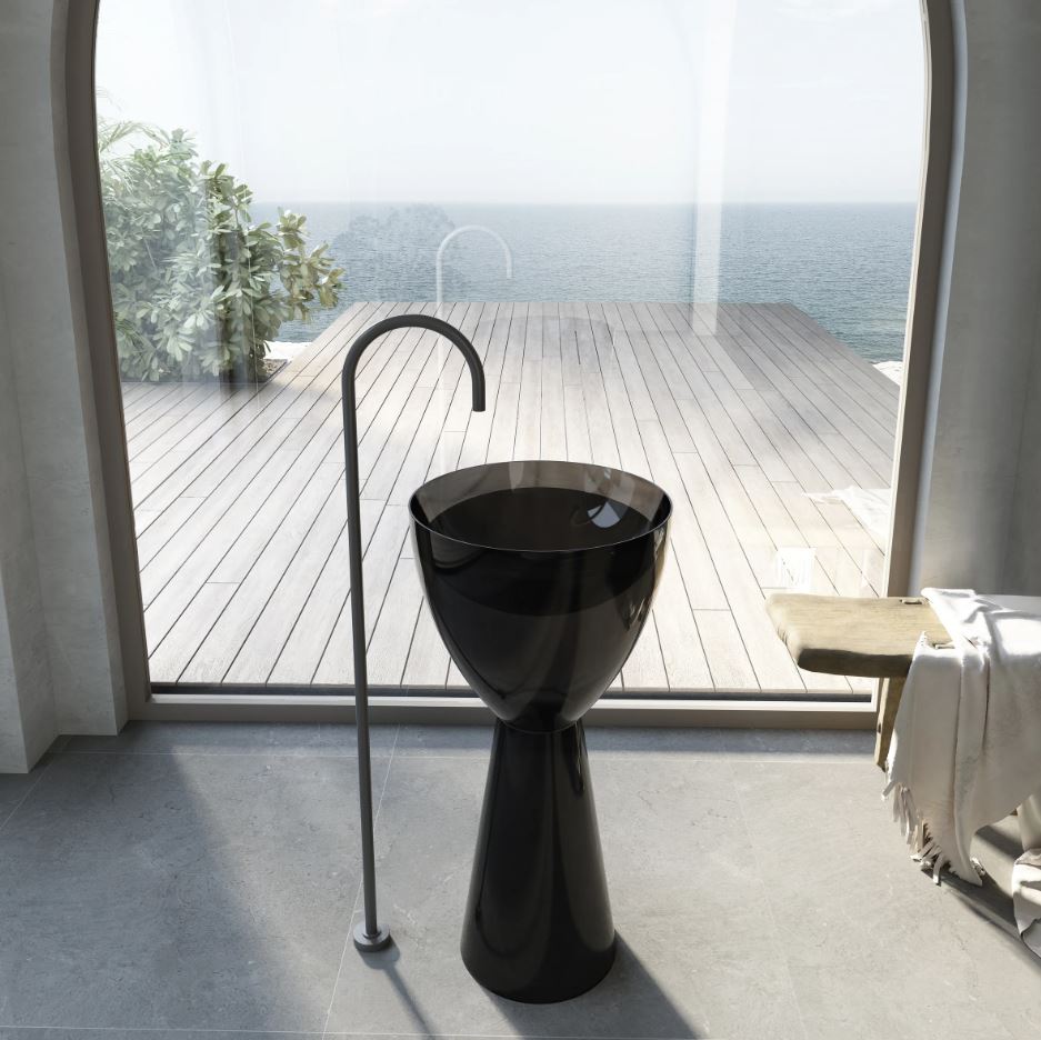 Cassa Design Wow Pedestal Translucency Resin Stone Basin