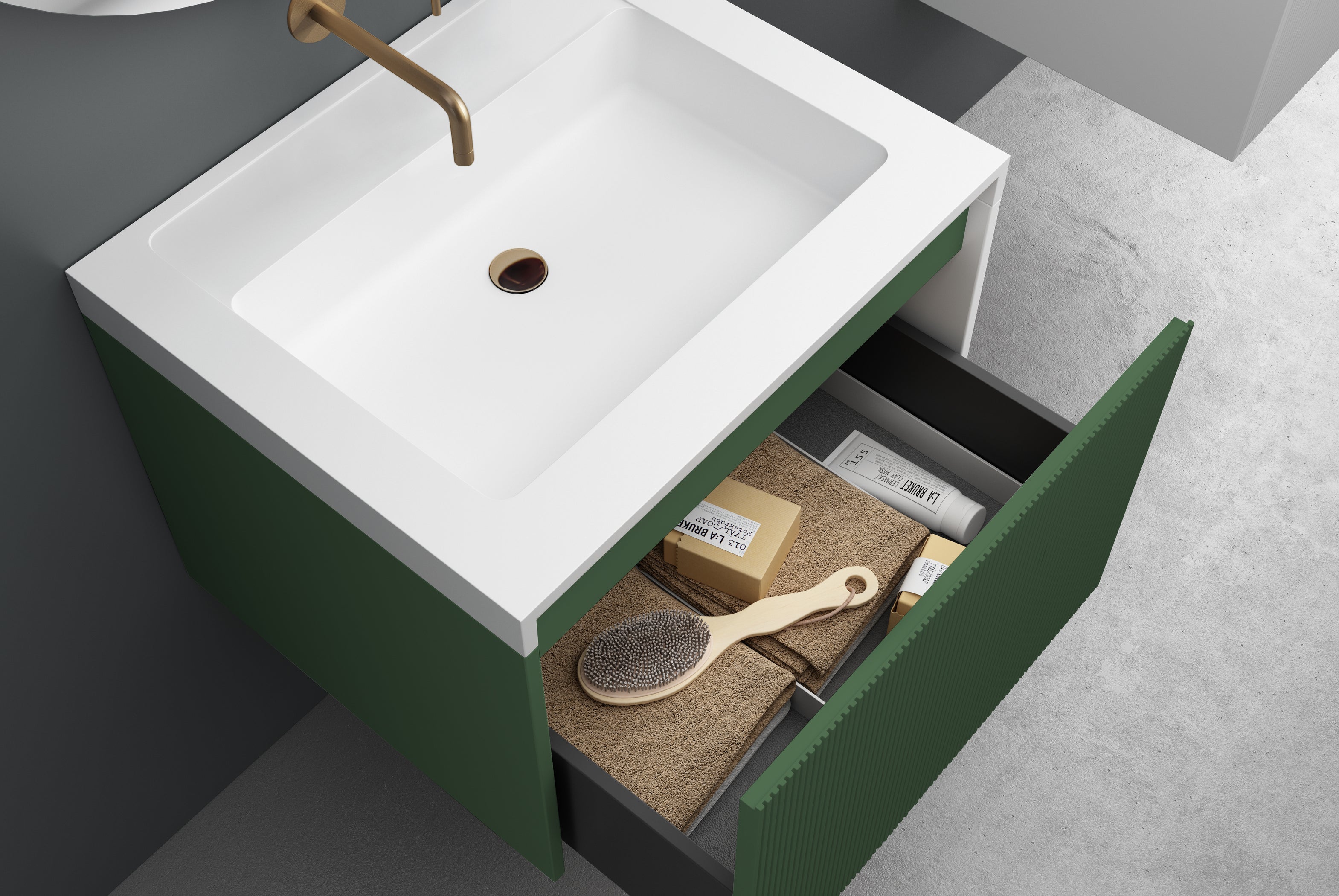 Belgagno Rain Forest Vanity — Designer Bathware