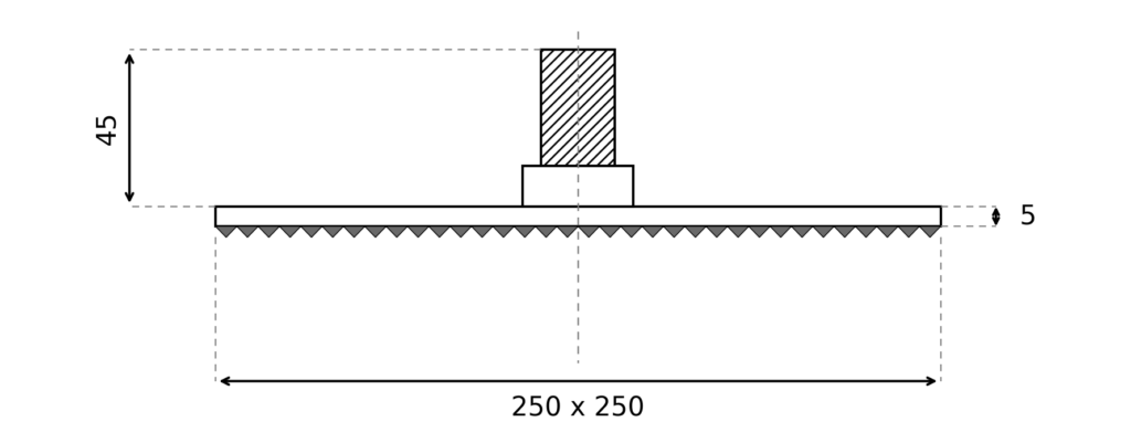 Bella Vista Cresta Shower Head – 250mm - Gunmetal - Specifications