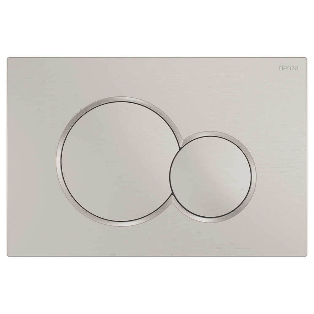 Fienza Sigma Round Button Flush Plate Brushed Nickel