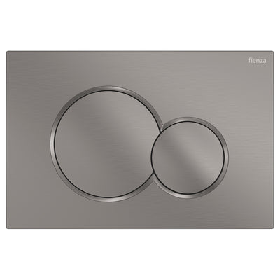 Fienza Sigma Round Button Flush Plate Gun Metal
