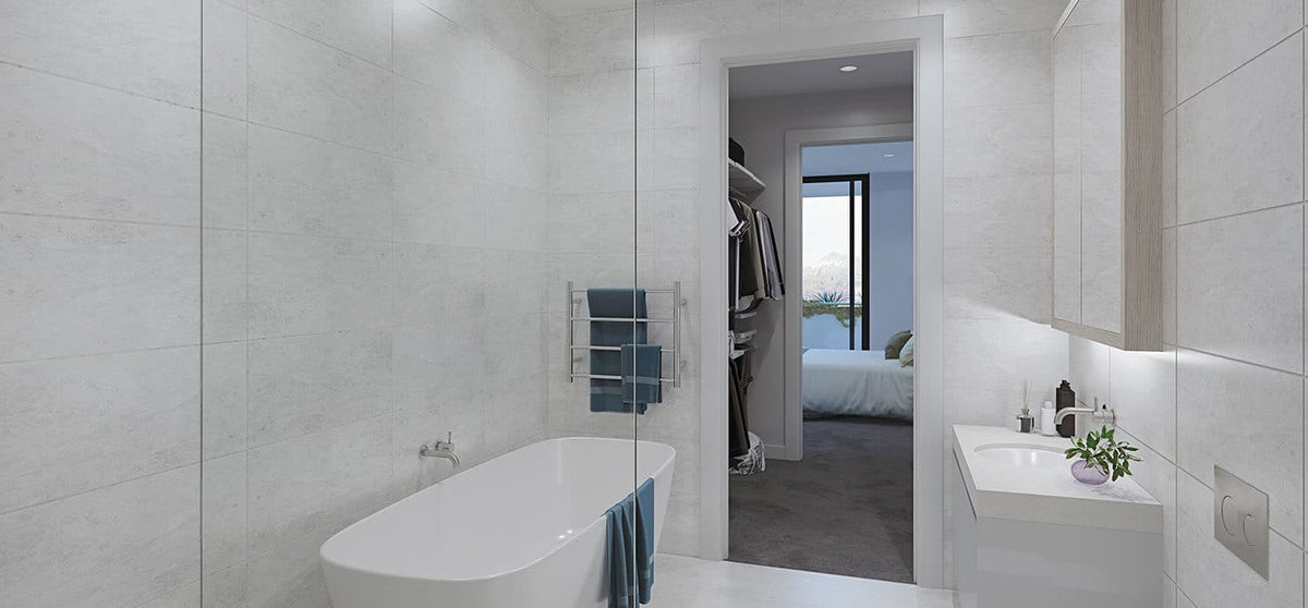 Thermogroup Thermorail 240V Straight Round Ladder Heated Towel Rail Polished Stainless Steel