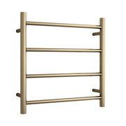 Thermogroup Thermorail 240V Round Ladder Heated Towel Rail Brushed Brass