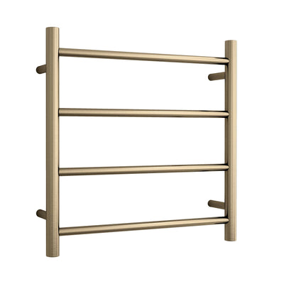 Thermogroup Thermorail 240V Round Ladder Heated Towel Rail Brushed Brass