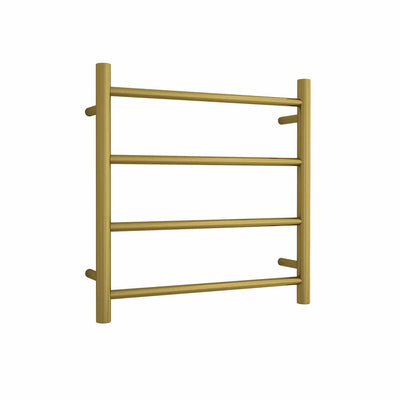 Thermogroup Thermorail 240V Round Ladder Heated Towel Rail Brushed Gold