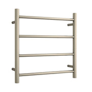 Thermogroup Thermorail 240V Round Ladder Heated Towel Rail Brushed Nickel