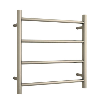 Thermogroup Thermorail 240V Round Ladder Heated Towel Rail Brushed Nickel