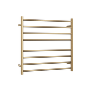Thermogroup Thermorail 240V Round Ladder Heated Towel Rail Brushed Brass