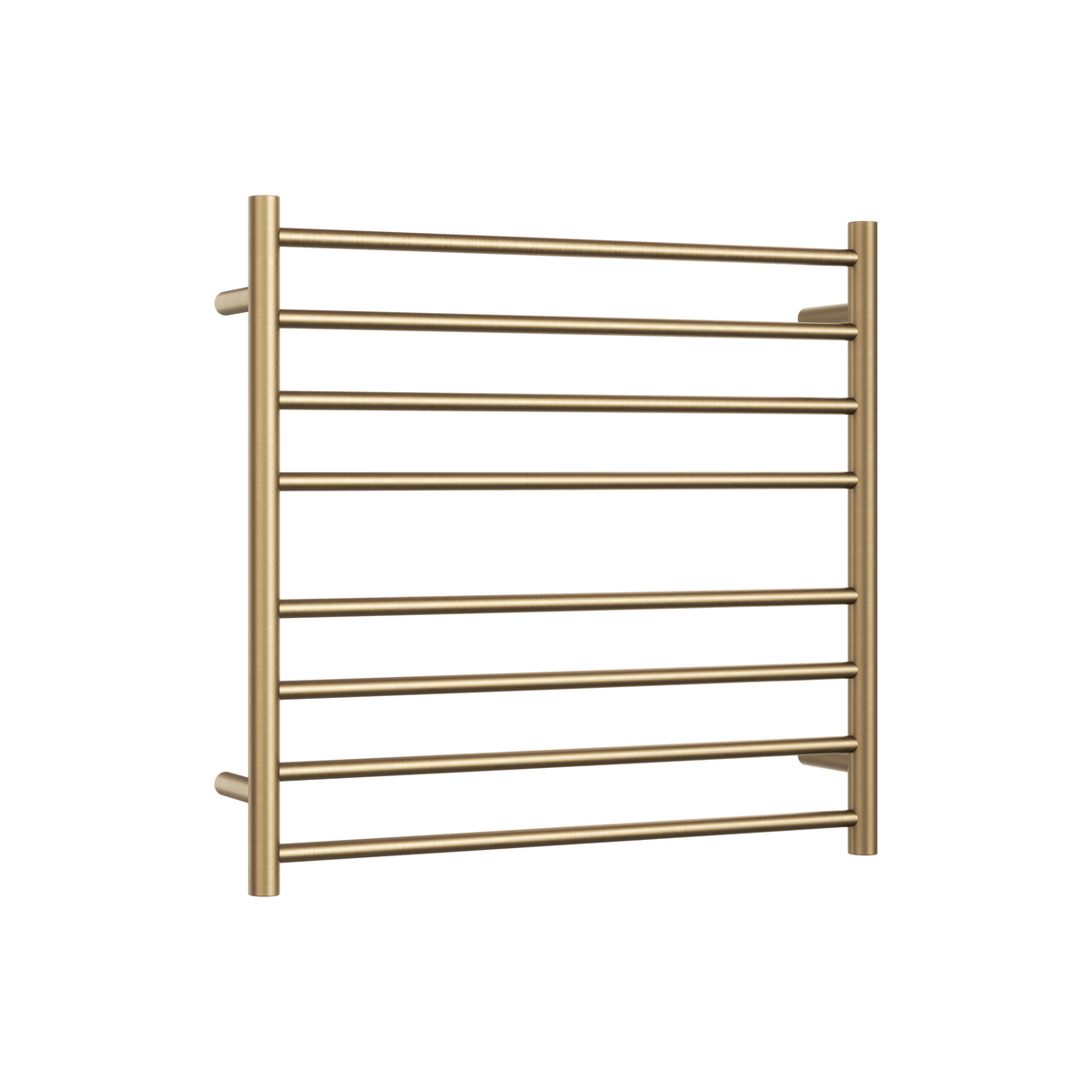 Thermogroup Thermorail 240V Round Ladder Heated Towel Rail Brushed Brass