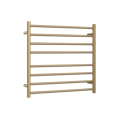 Thermogroup Thermorail 240V Round Ladder Heated Towel Rail Brushed Brass