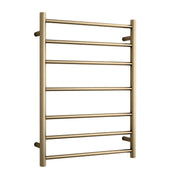Thermogroup Thermorail 240V Round Ladder Heated Towel Rail Brushed Brass