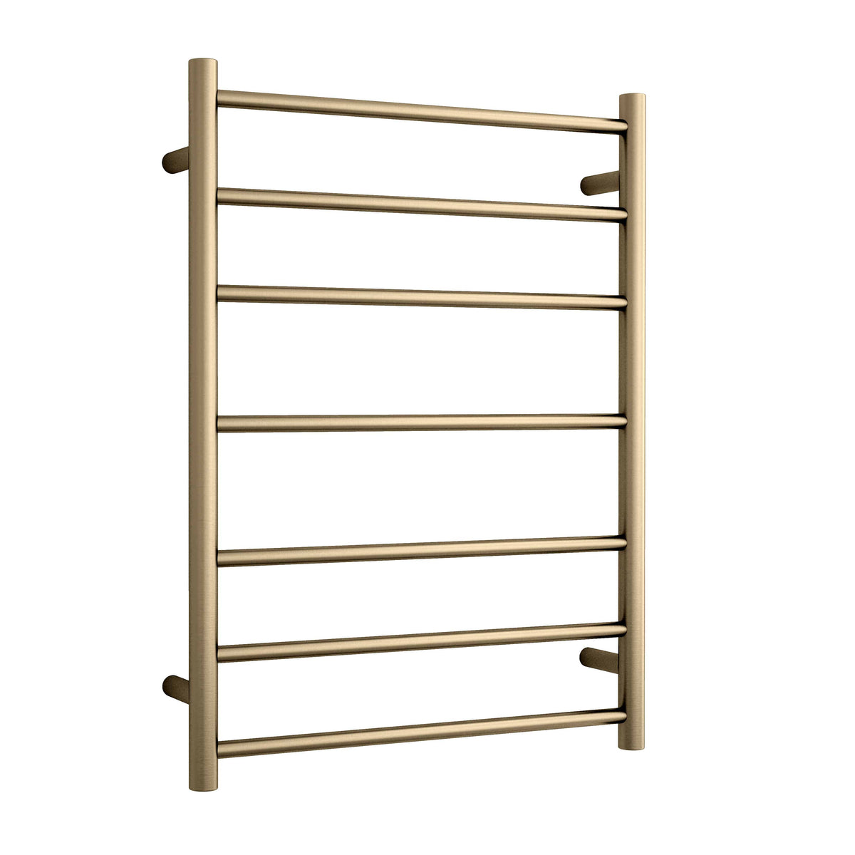 Thermogroup Thermorail 240V Round Ladder Heated Towel Rail Brushed Brass