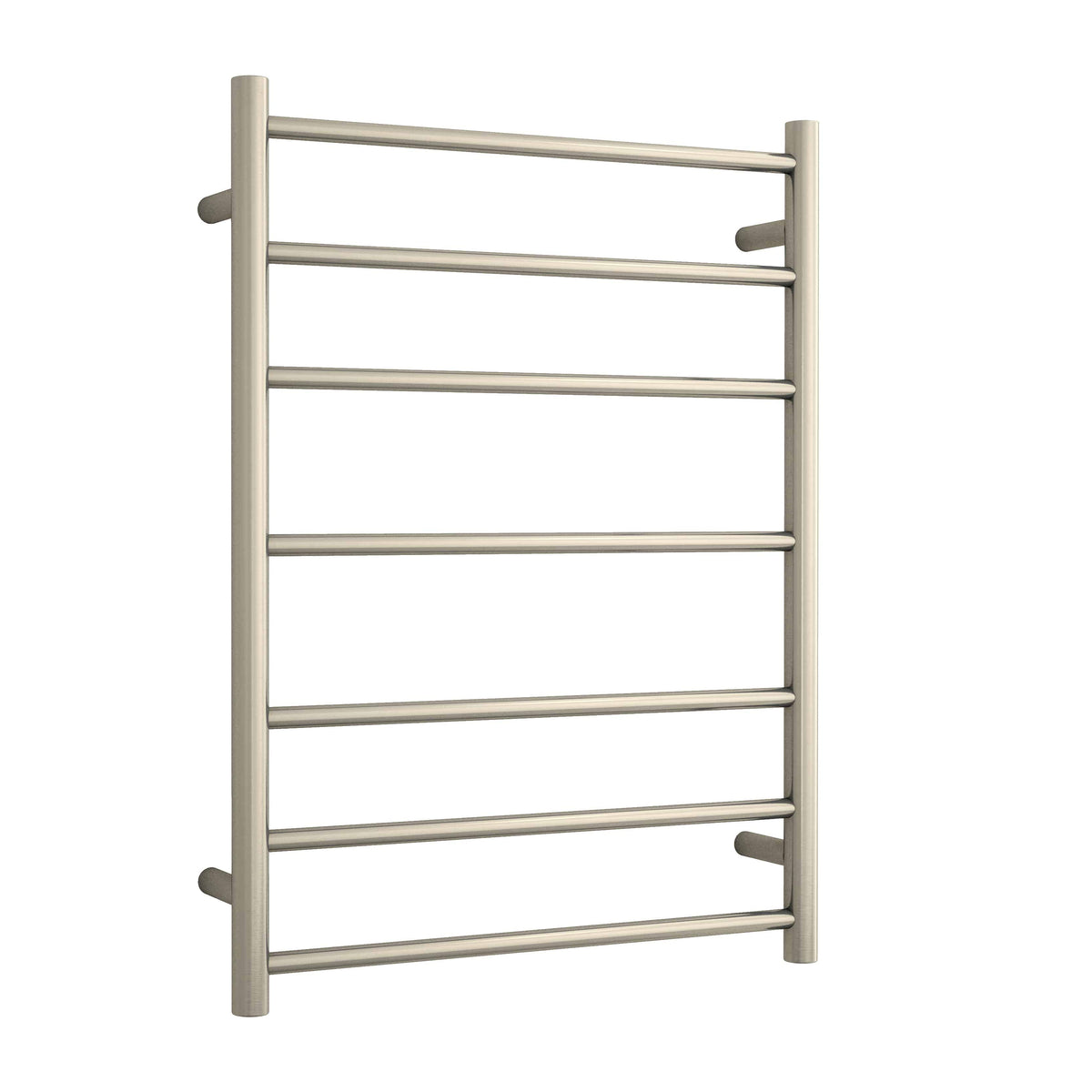Thermogroup Thermorail 240V Round Ladder Heated Towel Rail Brushed Nickel