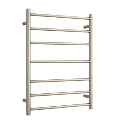 Thermogroup Thermorail 240V Round Ladder Heated Towel Rail Brushed Nickel