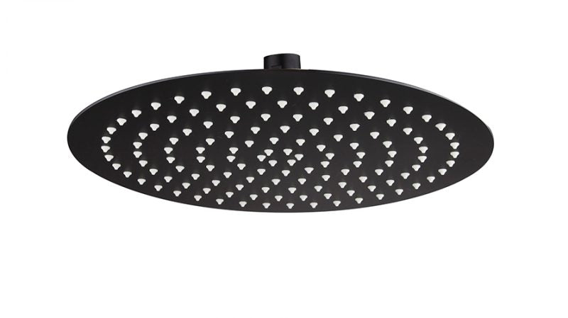 Modern National Stainless Steel Round Shower Head 300mm - Matte Black