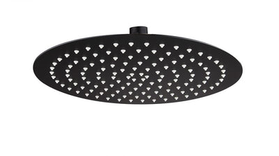 Modern National Stainless Steel Round Shower Head 300mm - Matte Black