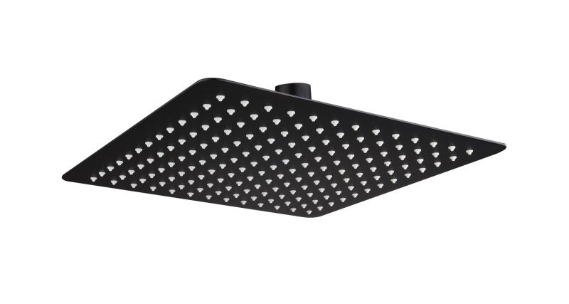 Modern National Stainless Steel Square Shower Head 300mm - Matte Black