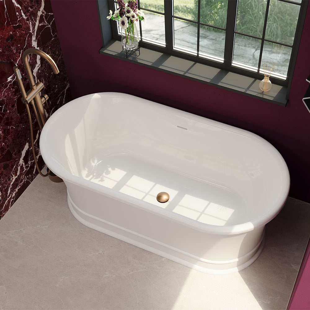 Fienza Lillian Freestanding Solid Surface and Acrylic Bath 1500mm