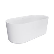 Fienza Empire Slim Freestanding Solid Surface Bath 1500mm Matte White