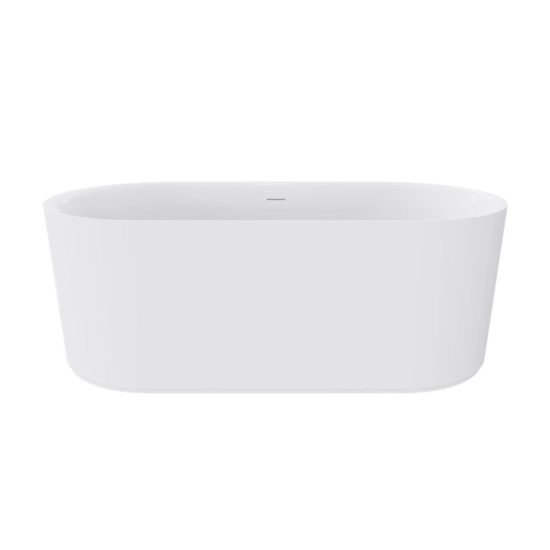 Fienza Empire Slim Freestanding Solid Surface Bath 1500mm Matte White