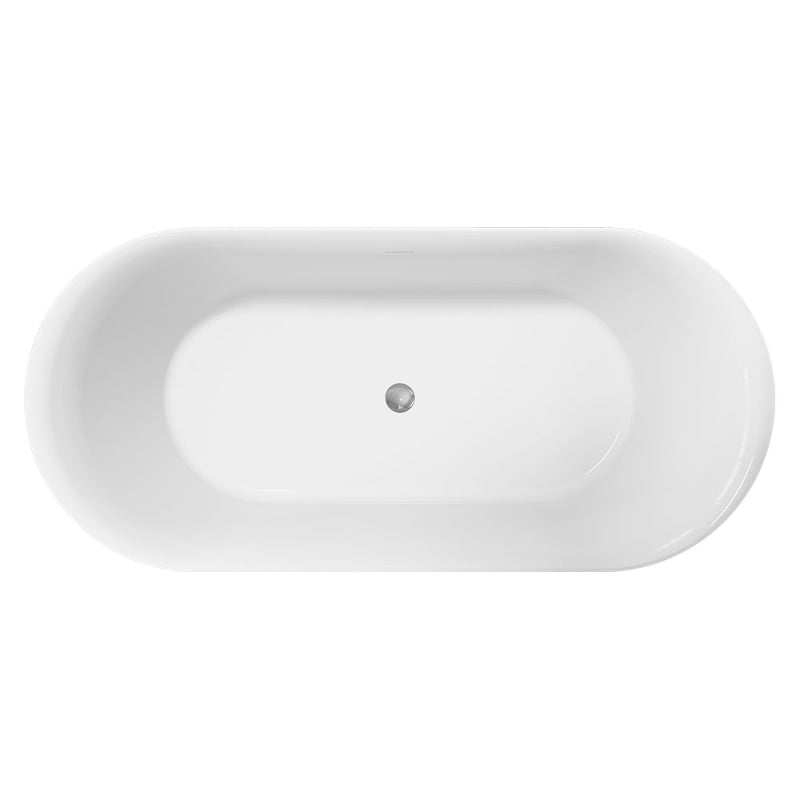 Fienza Empire Slim Freestanding Solid Surface Bath 1700mm Matte White