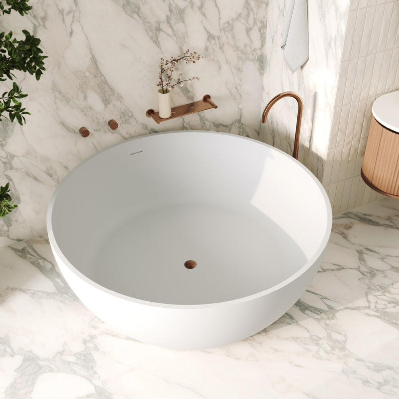 Fienza Shinto Round Solid Surface Bath 1500mm