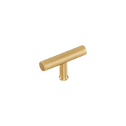 Momo Strano T Knob 60mm in Brushed Satin Brass