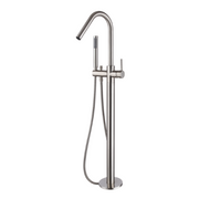 Modern National Star Freestanding Bath Mixer With Hand Shower Brushed Chrome