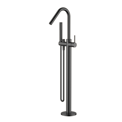 Modern National Star Freestanding Bath Mixer With Hand Shower Gun Metal