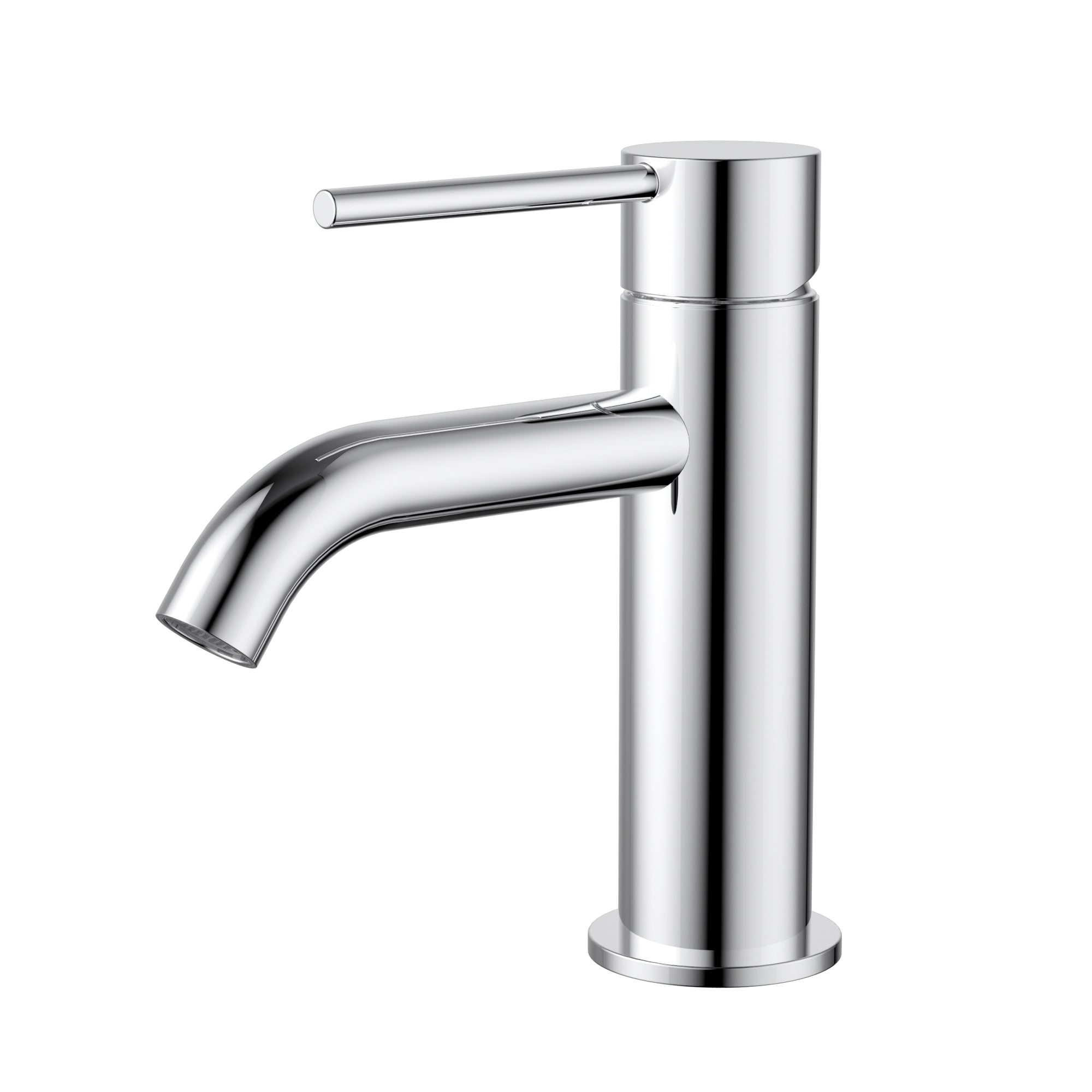 Modern National Star Mini Basin Mixer Curved Spout Chrome