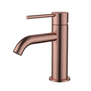 Modern National Star Mini Basin Mixer Curved Spout Champagne