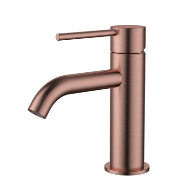 Modern National Star Mini Basin Mixer Curved Spout Champagne