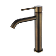 Modern National Star Mini Mid Rise Basin Mixer Curved Spout Antique Brass
