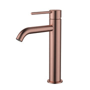 Modern National Star Mini Mid Rise Basin Mixer Curved Spout Champagne