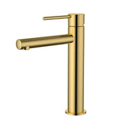 Modern National Star Mini Mid Rise Basin Mixer Polished Brass