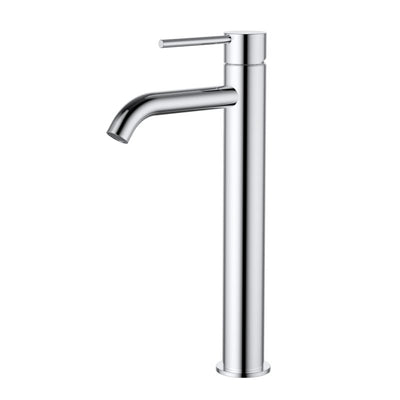 Modern National Star Mini High Rise Basin Mixer Curved Spout Chrome