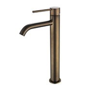 Modern National Star Mini High Rise Basin Mixer Curved Spout Antique Brass