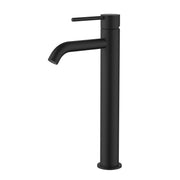 Modern National Star Mini High Rise Basin Mixer Curved Spout Matte Black