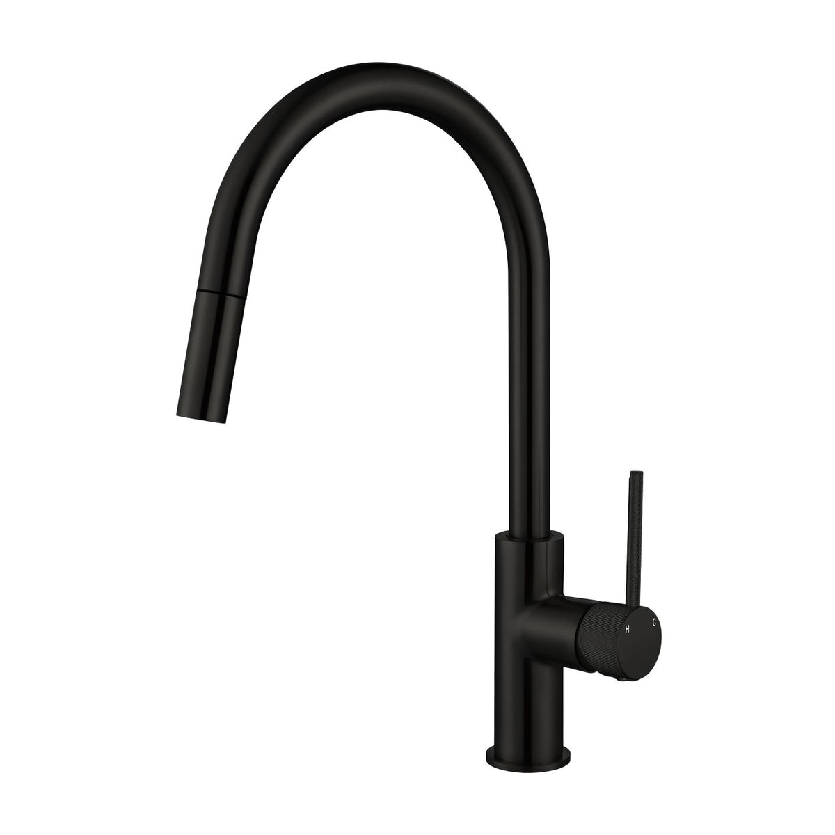 Modern National Star Mini Pull Out Kitchen Mixer With Knurled Handle Matte Black