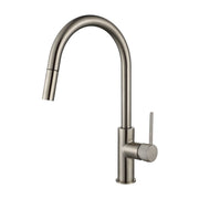 Modern National Star Mini Pull Out Kitchen Mixer With Knurled Handle Brushed Nickel